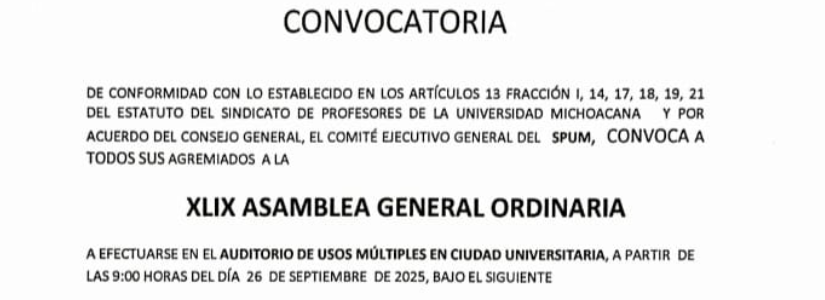 XLIX Asamblea General Ordinaria del SPUM